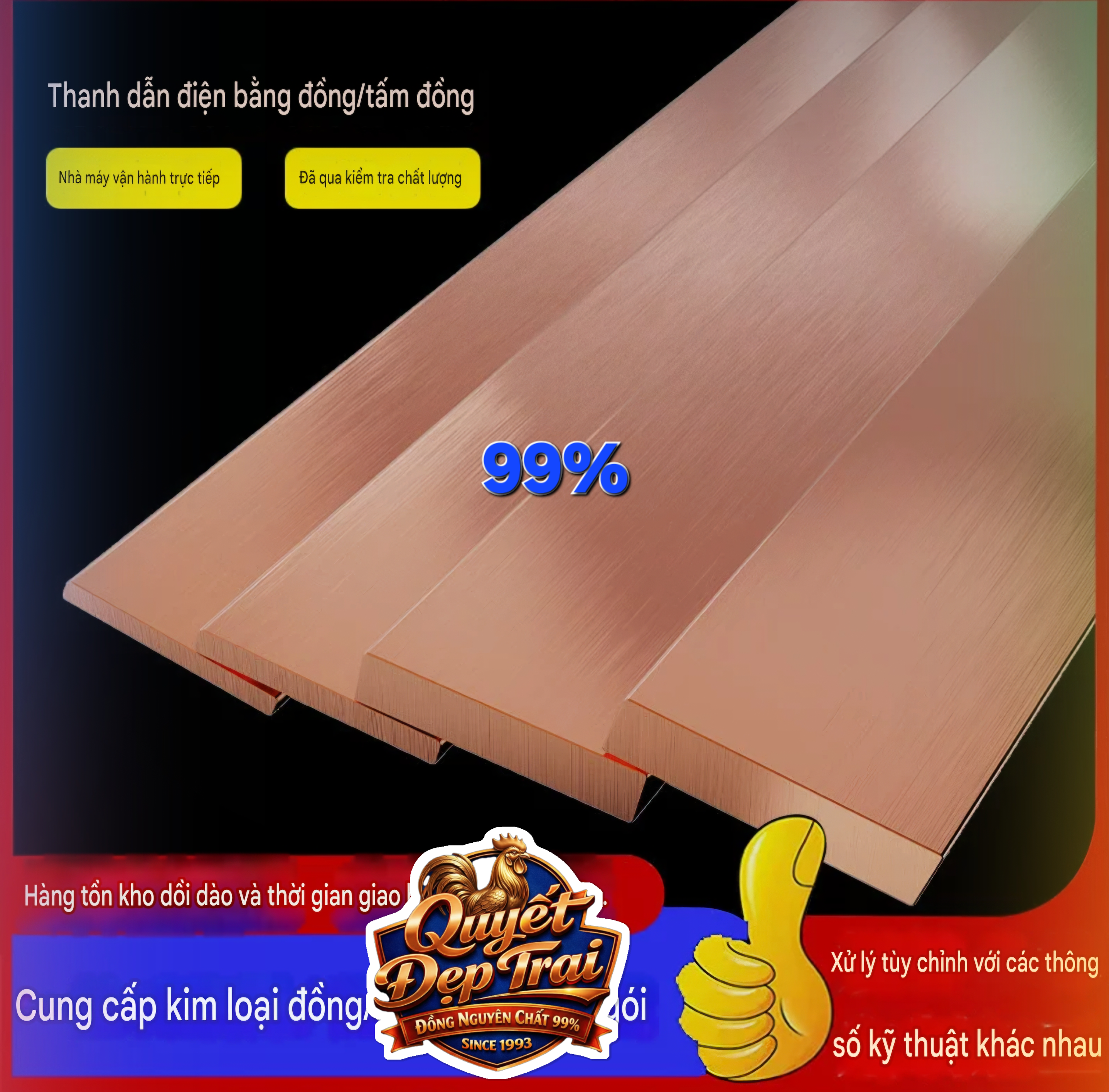 Đồng Đỏ Thanh Cái,Nguyên Chất 99,9% - Ảnh 2